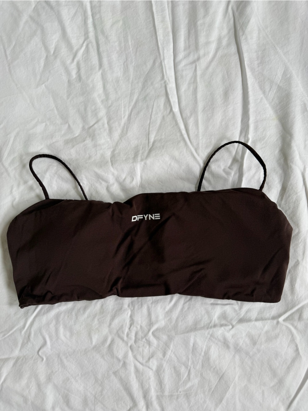 DFYNE Brown Bandeau Bikini Top